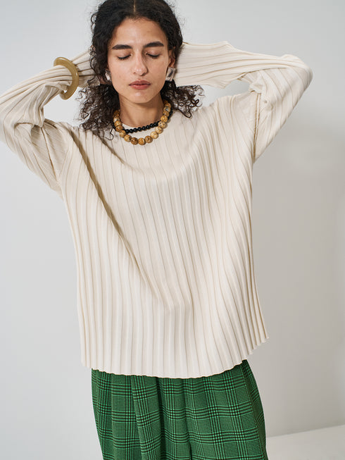 【 予約:2月上旬 】RIB KNIT LONG TEE /Y261-91014
